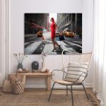 Canvas print Crossing red
