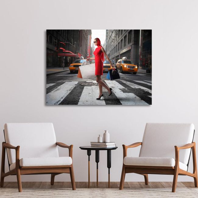 Canvas print Crossing red