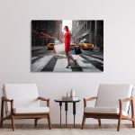 Canvas print Crossing red