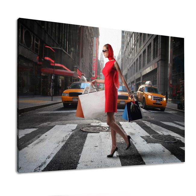 Canvas print Crossing red