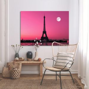Πίνακας σε καμβά Παρίσι, Eiffel under moon 2