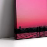 Canvas print Paris, Eiffel under moon