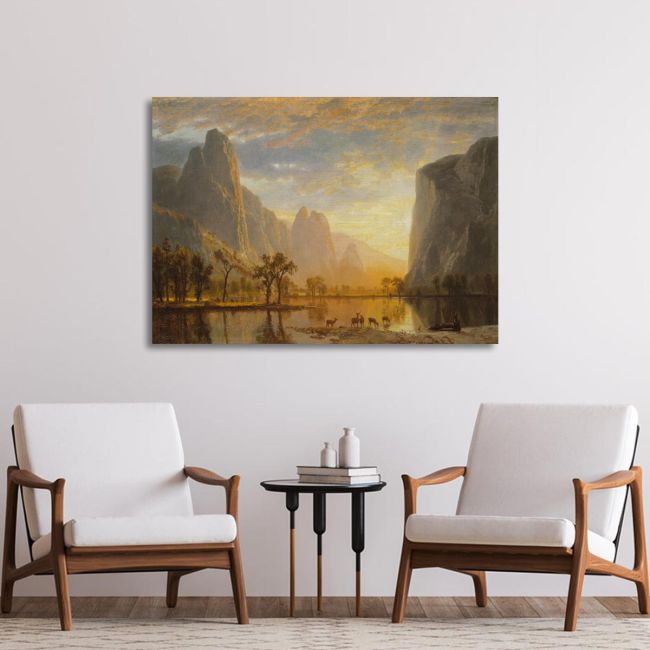 Canvas print Yosemite valley, Bierstadt Albert
