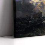 Canvas print Shipwreck on a rocky coast, Dahl Johan Christian