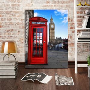 Canvas print English telephone booth