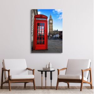 Canvas print English telephone booth 2