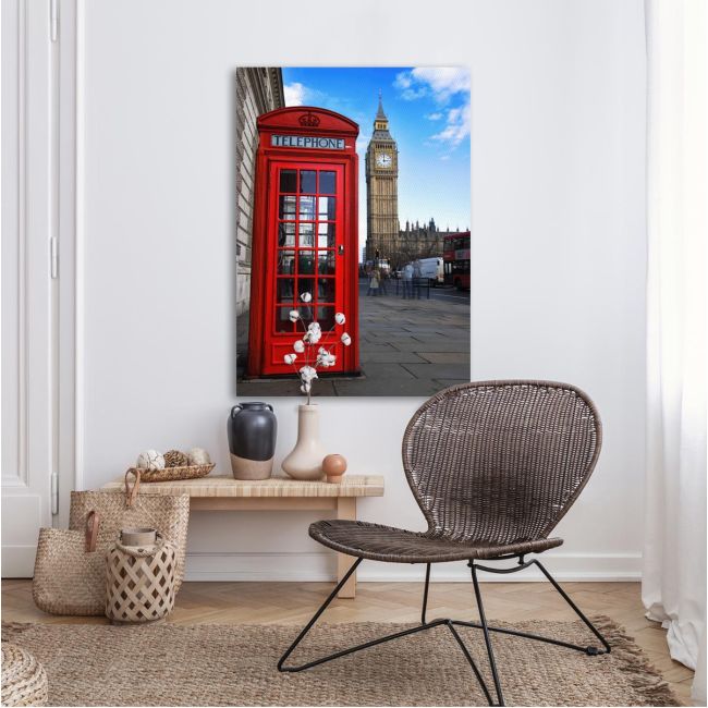 Canvas print English telephone booth