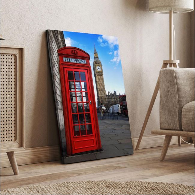 Canvas print English telephone booth