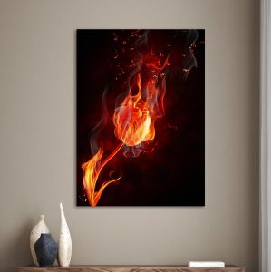 Canvas print Flaming tulip, vertical