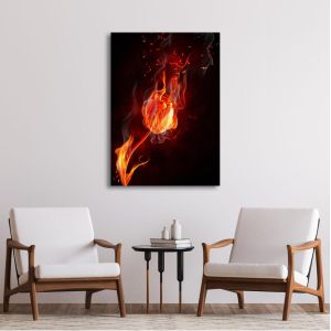 Canvas print Flaming tulip, vertical 2