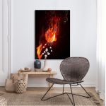 Canvas print Flaming tulip, vertical