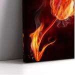Canvas print Flaming tulip, vertical