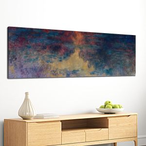 Canvas print The water lily pond in the evening, Monet C, reproduction 2