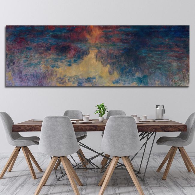 Πίνακας ζωγραφικής The water lily pond in the evening, Monet C.