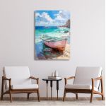 Canvas print Boat on the shore