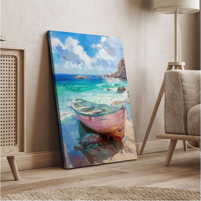 Πίνακας ζωγραφικής Boat on the shore