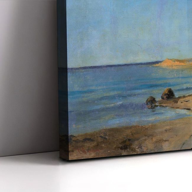 Canvas print The fisherman's house on the beach, Volanakis