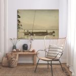 Canvas print Fishermen on a boat, Japan