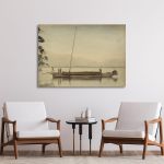 Canvas print Fishermen on a boat, Japan