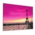 Πίνακας σε καμβά Παρίσι, Eiffel pink sunset