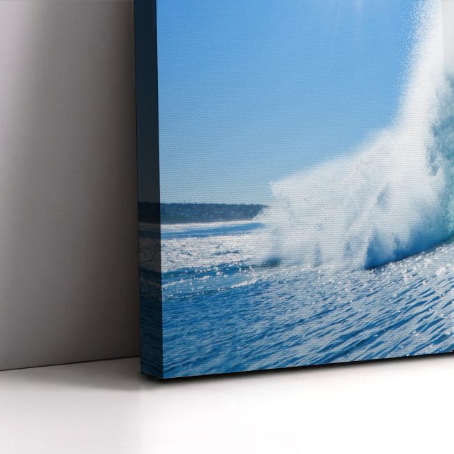 Canvas print Surfing the waves