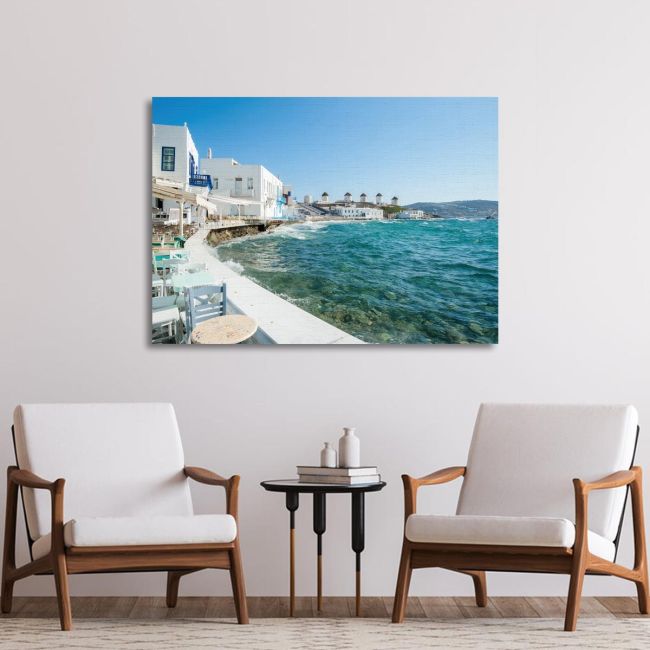 Canvas print Mykonos view