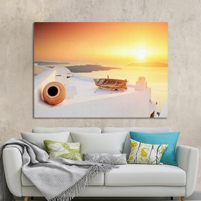 Canvas print Santorini trip