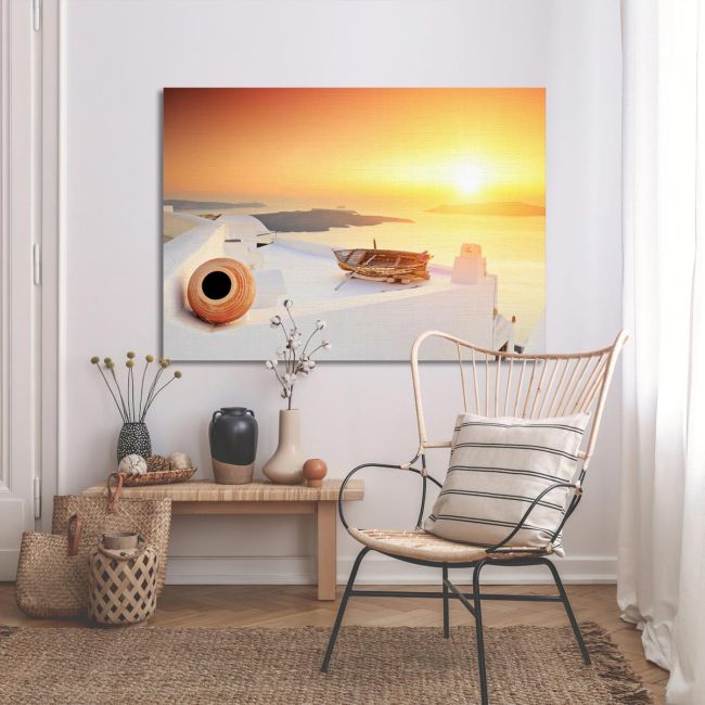 Canvas print Santorini trip