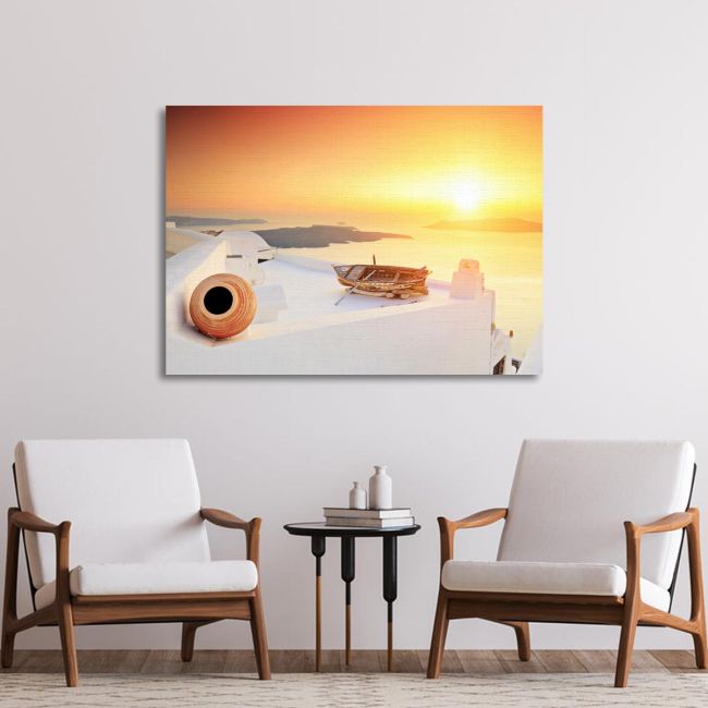 Canvas print Santorini trip