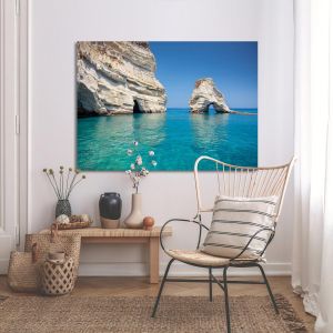 Canvas printRock formations and sea caves in Milos 2