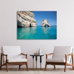 Canvas printRock formations and sea caves in Milos