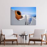 Πίνακας σε καμβά View out to sea - Santorini, Oia