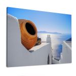 Canvas print View out to sea - Santorini, Oia