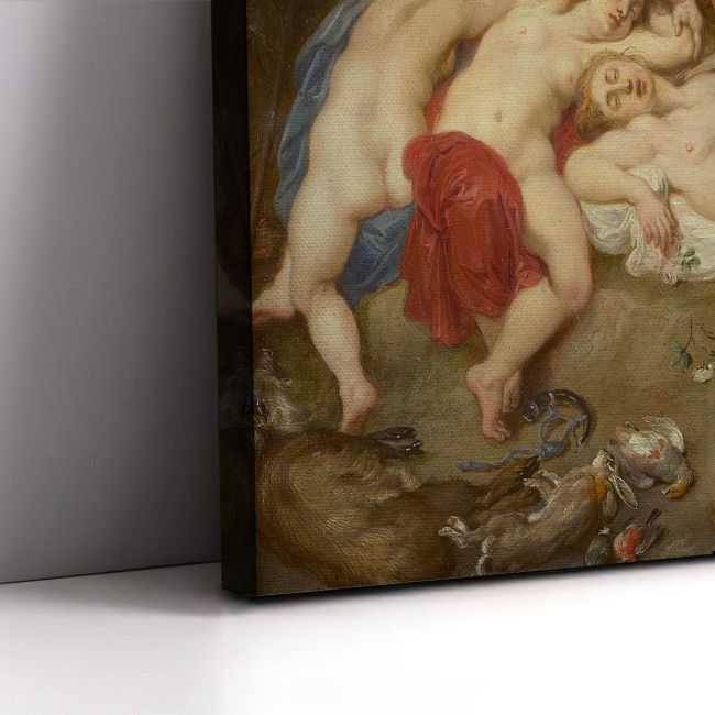 Πίνακας ζωγραφικής Σάτυροι και Άρτεμις, Rubens Peter Paul