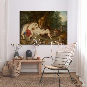 Canvas print Diana and her Nymphs surprised by Satyrs, Rubens Peter Paul 2