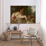 Canvas print Diana and her Nymphs surprised by Satyrs, Rubens Peter Paul