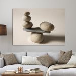 Πίνακας σε καμβά Stones scale