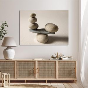 Πίνακας σε καμβά Stones scale 2