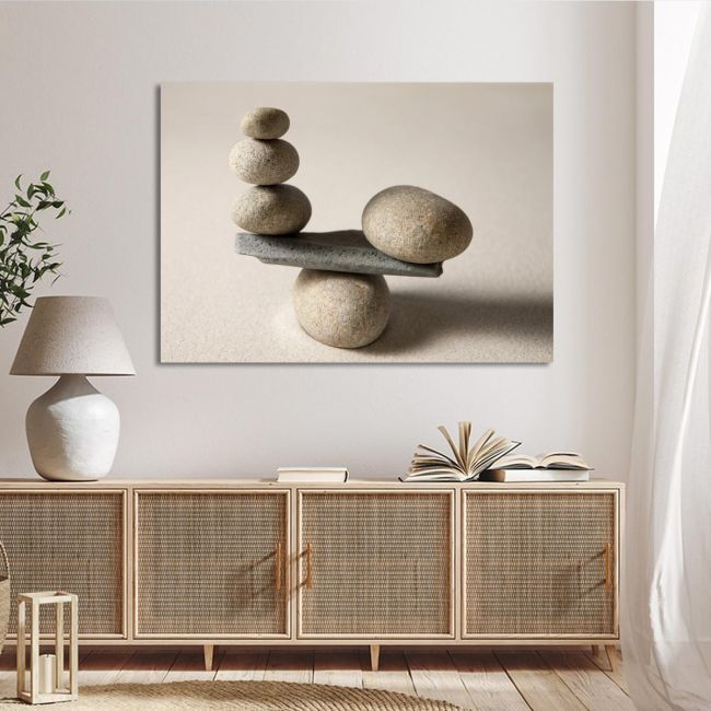 Canvas print Stones scale