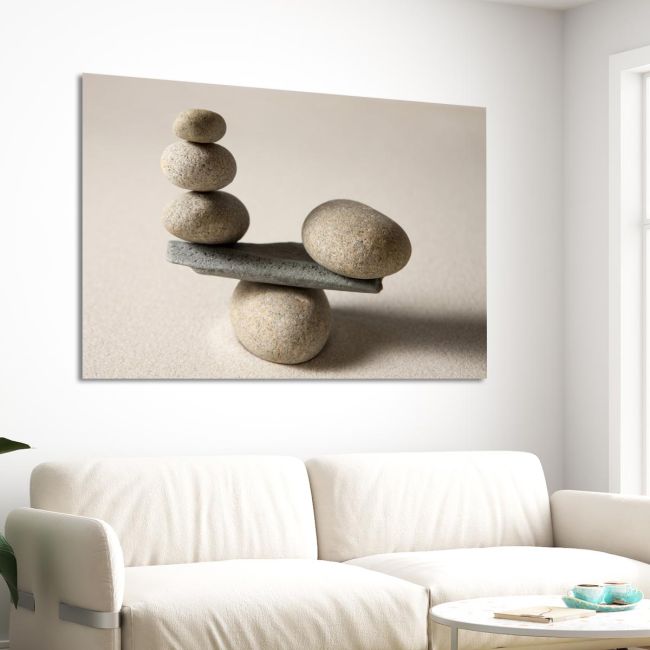 Canvas print Stones scale