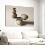 Canvas print Stones scale