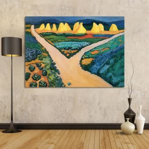 Canvas print Vegetable fields, Macke August