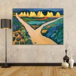 Canvas print Vegetable fields, Macke August