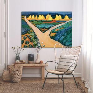 Canvas print Vegetable fields, Macke August 2