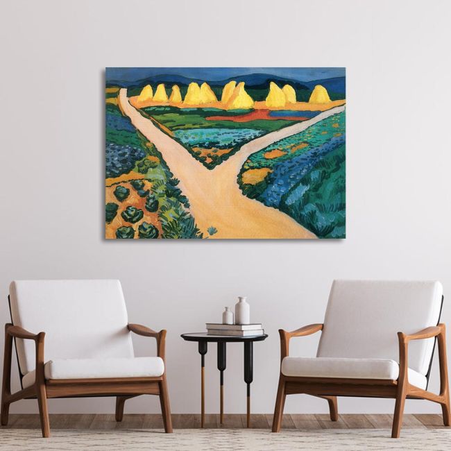 Πίνακας ζωγραφικής Vegetable fields, Macke August