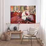 Canvas print The salon in ther rue des Moulins, Henri de Toulouse Lautrec