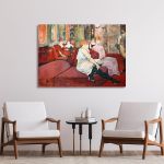 Canvas print The salon in ther rue des Moulins, Henri de Toulouse Lautrec