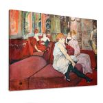 Canvas print The salon in ther rue des Moulins, Henri de Toulouse Lautrec