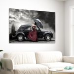Canvas print Mauve lady
