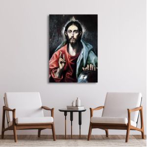 Canvas print The Erloeser of the world, El Greco 2